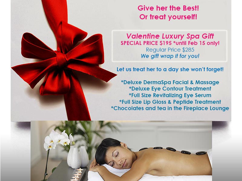 Spa Gift Special at DermaSpa Ajax Pickering for Valentines Day